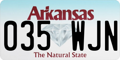 AR license plate 035WJN