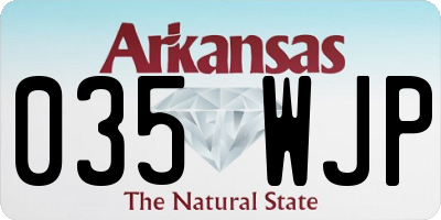 AR license plate 035WJP