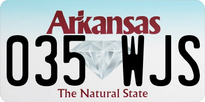 AR license plate 035WJS