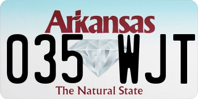 AR license plate 035WJT