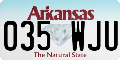 AR license plate 035WJU