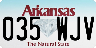 AR license plate 035WJV