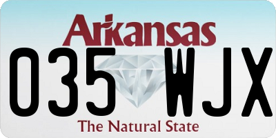 AR license plate 035WJX