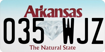 AR license plate 035WJZ