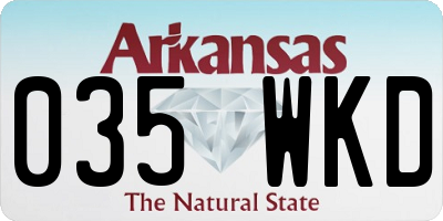 AR license plate 035WKD