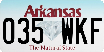 AR license plate 035WKF