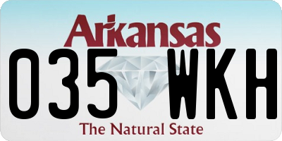 AR license plate 035WKH