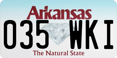 AR license plate 035WKI