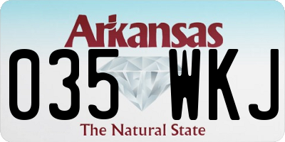 AR license plate 035WKJ