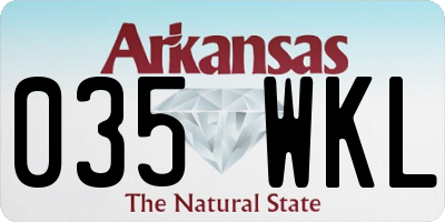 AR license plate 035WKL
