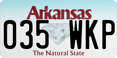 AR license plate 035WKP