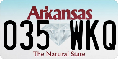 AR license plate 035WKQ