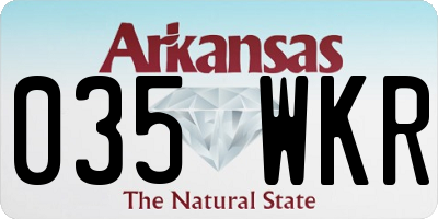 AR license plate 035WKR