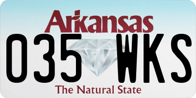 AR license plate 035WKS