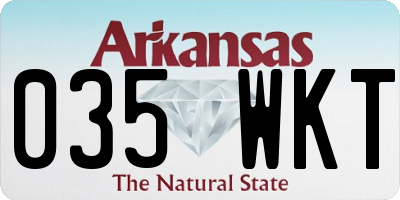 AR license plate 035WKT