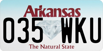 AR license plate 035WKU