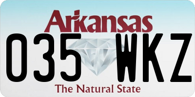 AR license plate 035WKZ