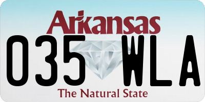 AR license plate 035WLA