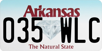 AR license plate 035WLC