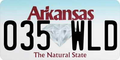 AR license plate 035WLD