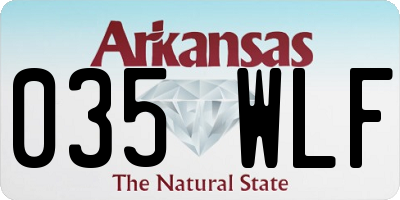 AR license plate 035WLF