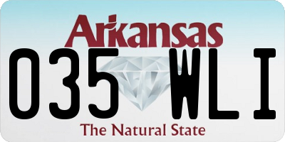 AR license plate 035WLI