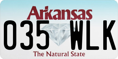 AR license plate 035WLK