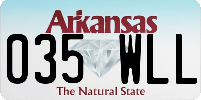 AR license plate 035WLL