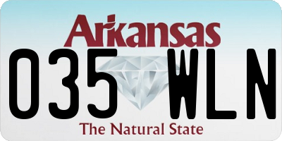 AR license plate 035WLN