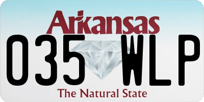 AR license plate 035WLP