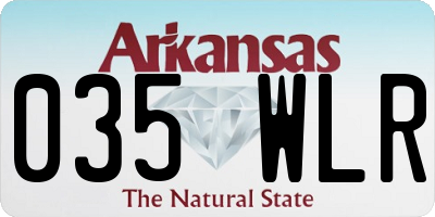 AR license plate 035WLR