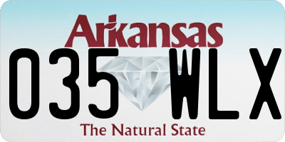 AR license plate 035WLX