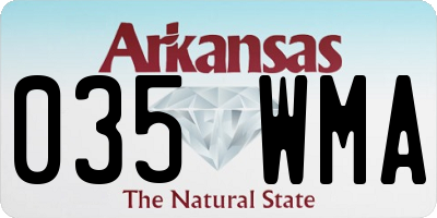 AR license plate 035WMA