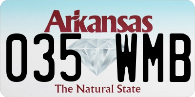 AR license plate 035WMB