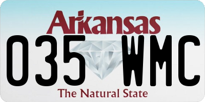 AR license plate 035WMC