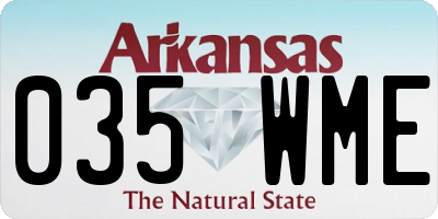 AR license plate 035WME