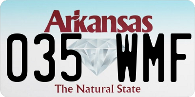 AR license plate 035WMF
