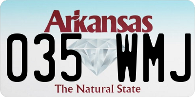 AR license plate 035WMJ