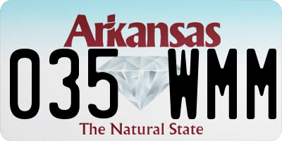 AR license plate 035WMM