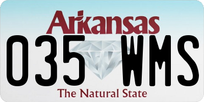 AR license plate 035WMS