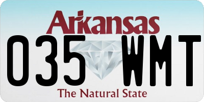 AR license plate 035WMT