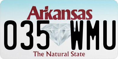 AR license plate 035WMU