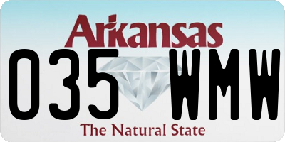 AR license plate 035WMW