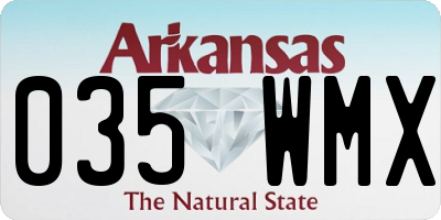 AR license plate 035WMX