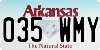 AR license plate 035WMY