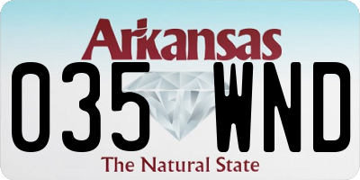 AR license plate 035WND