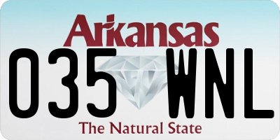 AR license plate 035WNL