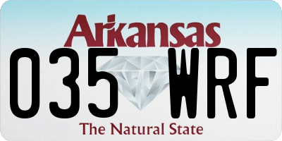 AR license plate 035WRF
