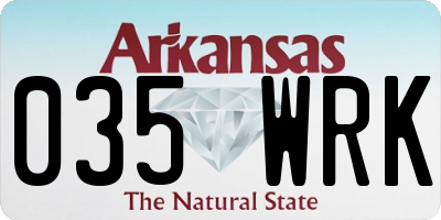 AR license plate 035WRK