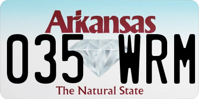 AR license plate 035WRM